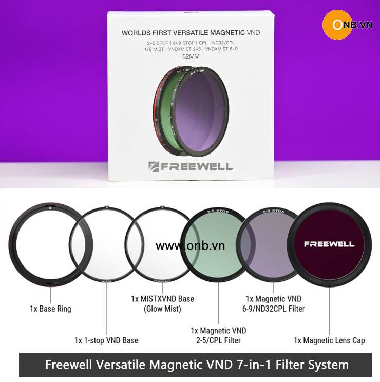 Freewell Versatile Magnetic VND 7-in-1 Filter dạng hít, ghép filter vào nhau