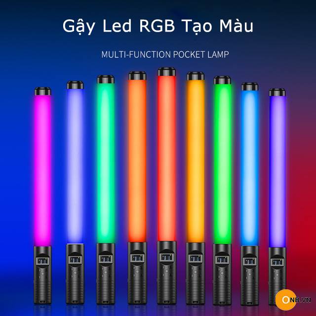 Led Light Stick RGB - Gậy Led 50cm chỉnh màu, độ K, Pin sạc