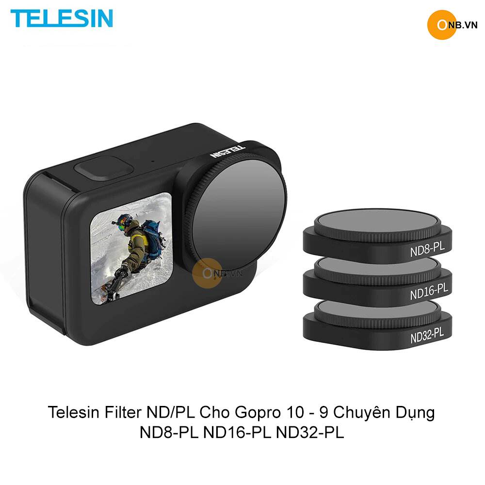 Gopro 10 - Telesin Filter ND-PL 8 16 32 Chuyên Dụng