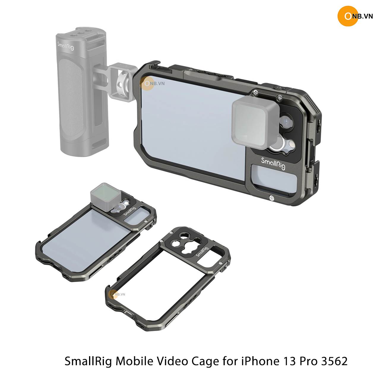 SmallRig Cage iPhone 13 Pro  - Khung bảo vệ kim loại hỗ trợ quay 3562