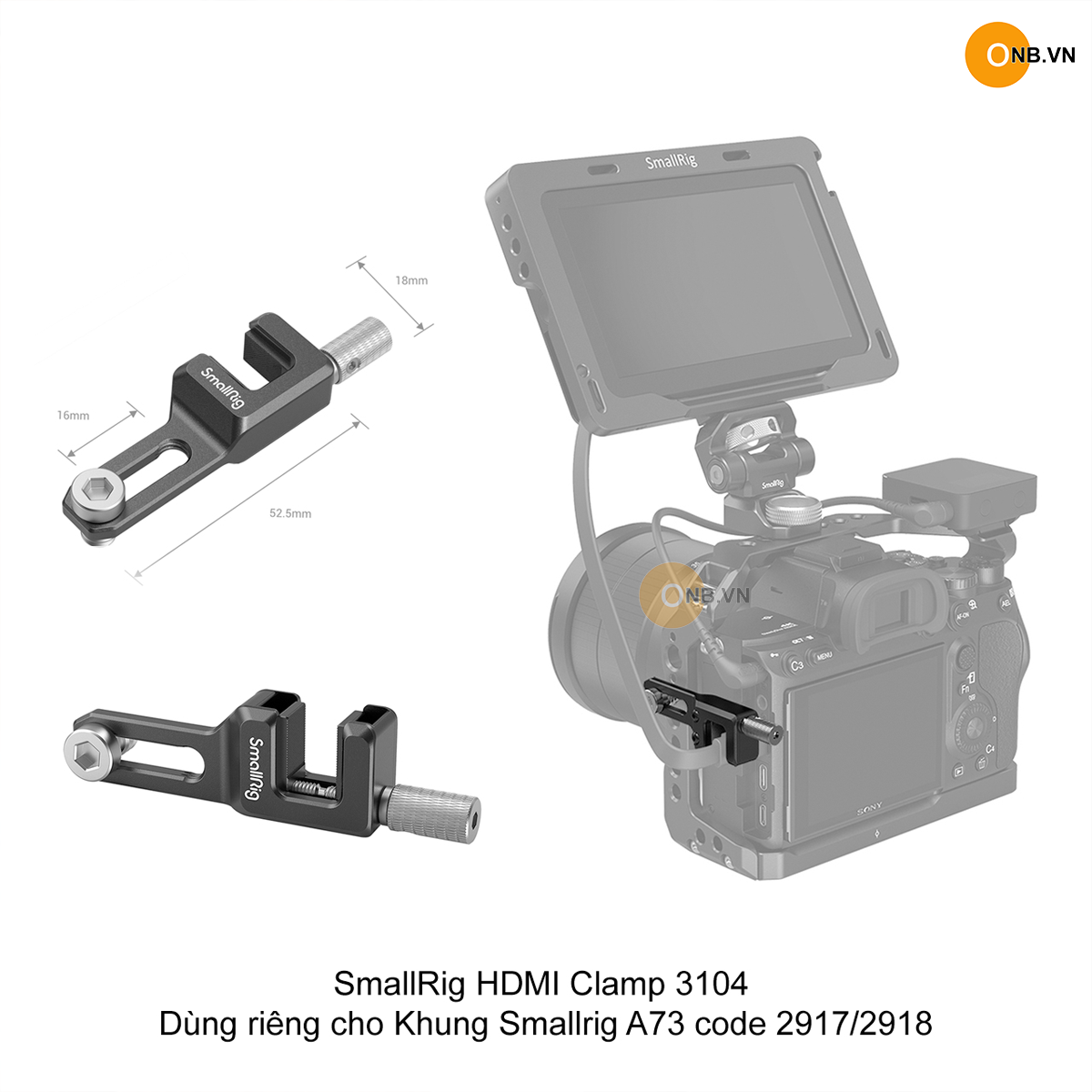 SmallRig HDMI Clamp 3104 dùng riêng Khung A73 - 2917/2918