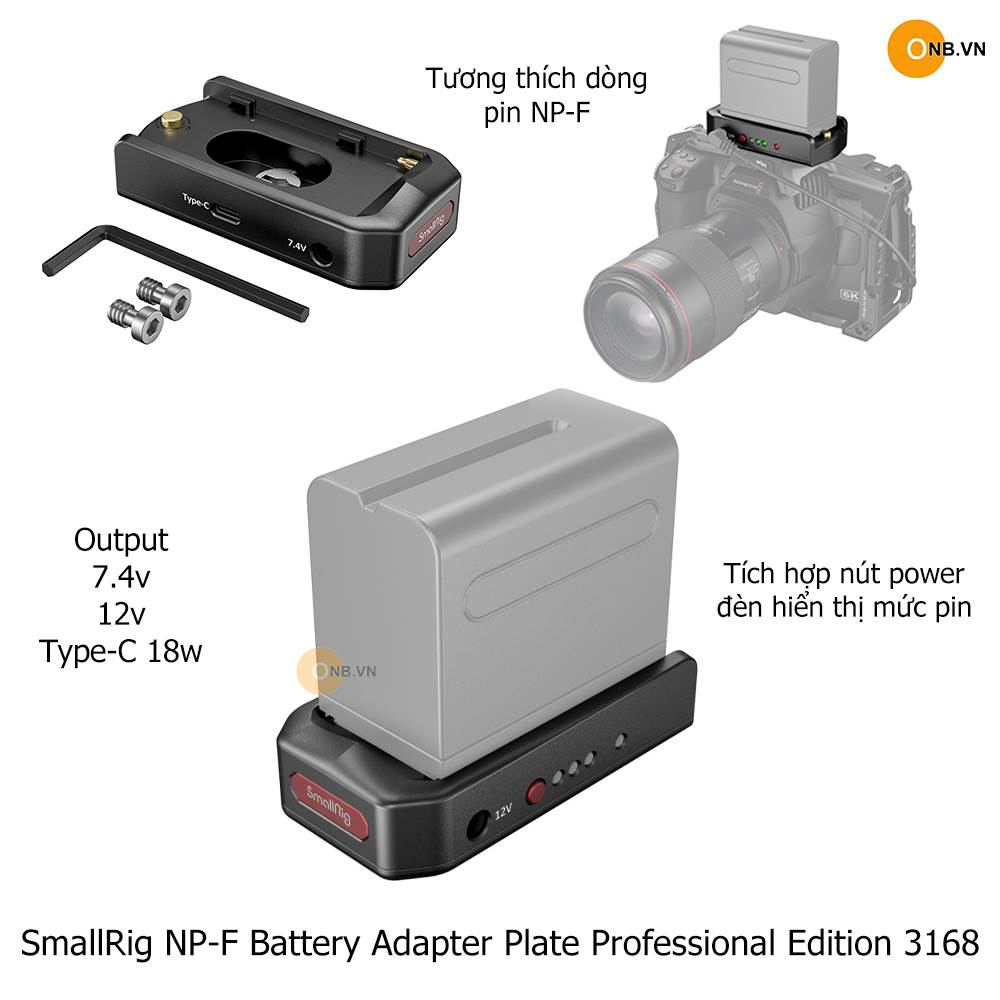 SmallRig NP-F Battery Adapter Plate Professional Edition 3168