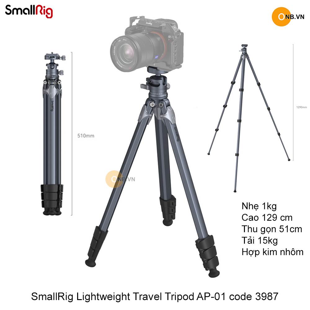 SmallRig Tripod AP-01 3987 - Chân máy ảnh du lịch nhỏ gọn
