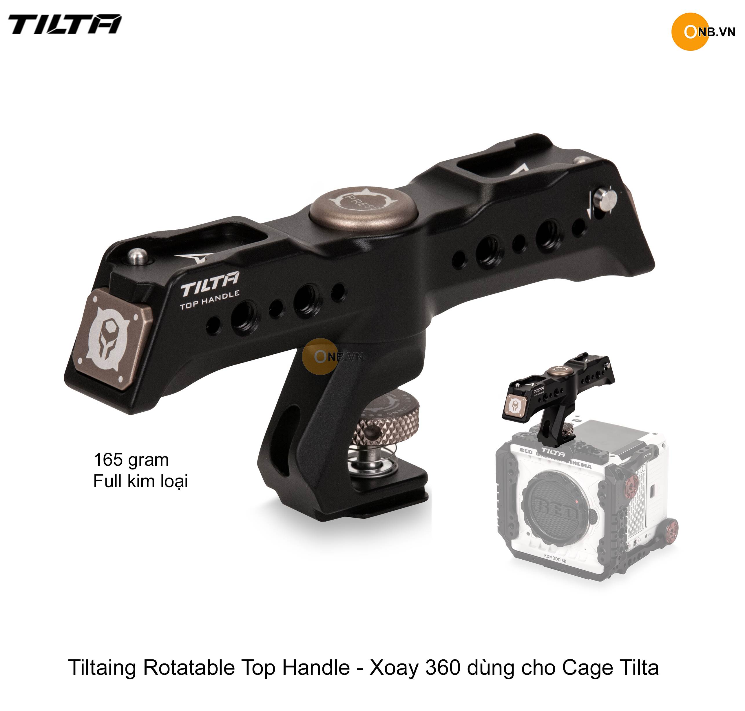 Tilta Rotatable Top Handle - Xoay 360 dùng cho Cage Tilta