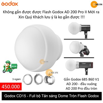 Godox CD15 - Tản Dome tròn Silicon Flash Godox kèm ngàm