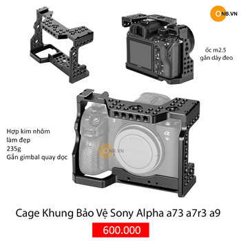 Khung Cage Sony Alpha a7iii a73 - a7r3 - Hỗ trợ quay, bảo vệ máy