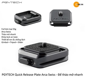 PGYTECH SnapLock Plate Adapter - Đế thao tác mở nhanh Quick Plate