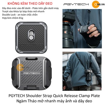 PGYTECH Shoulder Strap Quick Release Clamp Plate - Ngàm Tháo mở nhanh