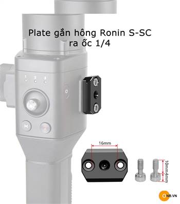 Plate gắn hông Gimbal Ronin RS3 RS2 RSC2 S-SC ra ốc 1/4