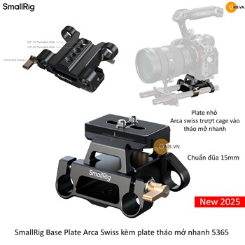 SmallRig Base Plate Arca Swiss kèm plate nhỏ tháo mở nhanh 5365