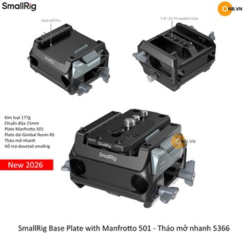SmallRig Base Plate with Manfrotto 501 - Tháo mở nhanh 5366