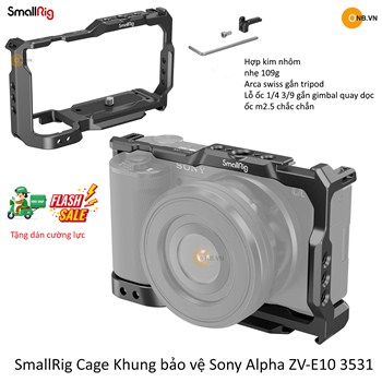 SmallRig Cage Khung bảo vệ Sony Alpha ZV-E10 3531b new 2025
