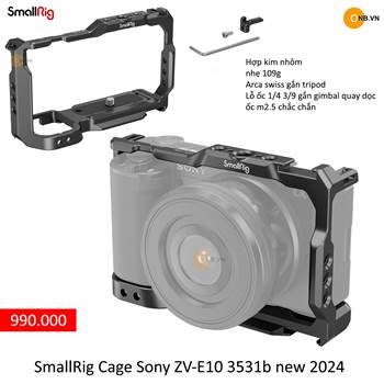 SmallRig Cage for Sony ZV-E10 3531 - Khung Vlog cho Sony ZV-E10