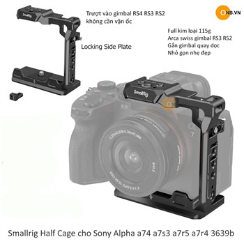 SmallRig Camera Half Cage for Sony Alpha a74 a7s3 a7r5 a7r4 3639