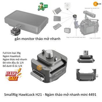 SmallRig HawkLock H21 Quick Release Mount - Ngàm tháo mở nhanh mini 4491