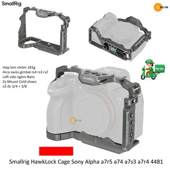 SmallRig HawkLock Cage Sony Alpha a75 a74 a7s3 a7r5 4481