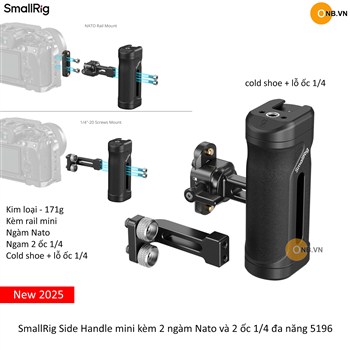 SmallRig mini Side Handle ngàm nato + 2 ốc 1/4 5532