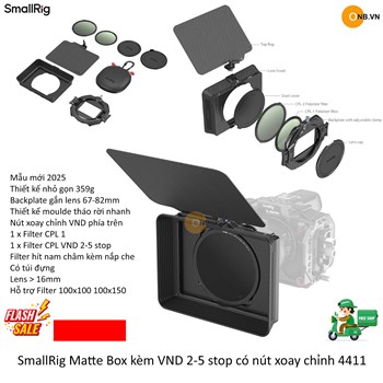 SmallRig Matte Box kèm CPL và VND 2-5 stop có nút xoay chỉnh 4411
