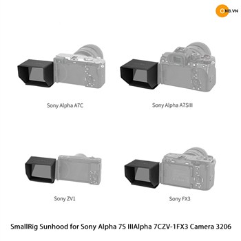 SmallRig Sunhood - Che nắng màn hình Sony A7S3/ A7C/ ZV-1/ FX3 code 3206