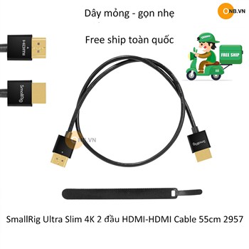 SmallRig Ultra Slim 4K 2 đầu HDMI-HDMI Cable 55cm 2957b