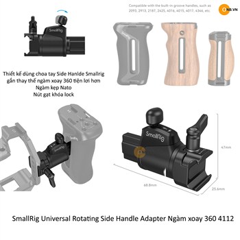 SmallRig Universal Rotating Side Handle Adapter Ngàm xoay 360 4112