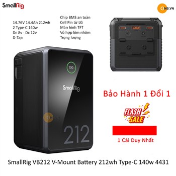 SmallRig VB212 V-Mount Battery 212wh Type-C 140w 4431