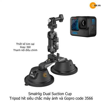 Smalrlig Dual Suction Cup Tripod hít siêu chắc máy ảnh và Gopro code 3566