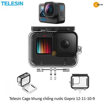 Telesin Cage khung chống nước Gopro 12 11 10 9 