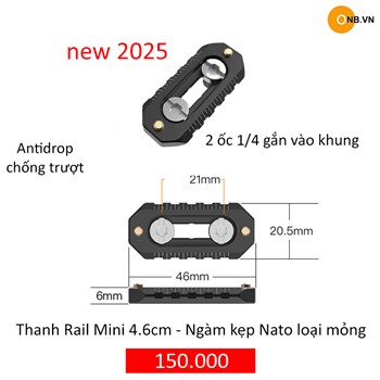 Thanh Rail Mini 4-6cm - Ngàm kẹp Nato loại mỏng 2025