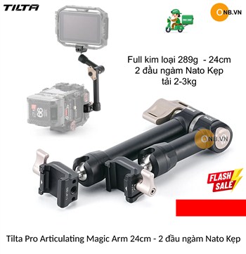Tilta Pro Articulating Magic Arm 24cm - 2 đầu ngàm Nato Kẹp