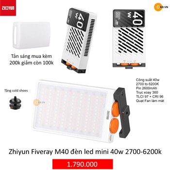 Fiveray M40 đèn led mini 2700-6200k công suất 40w