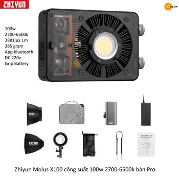 Zhiyun Molus X100 đèn led 100w 2700-6500k bản Pro