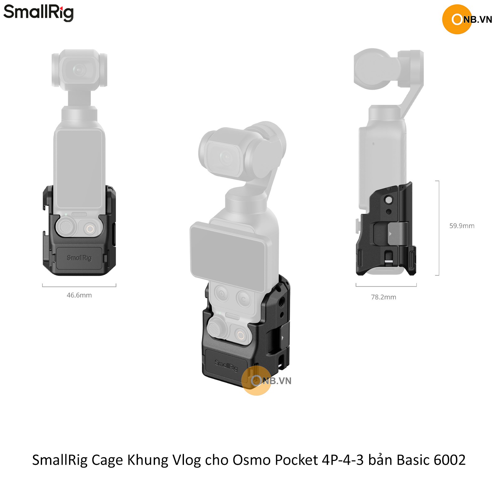 SmallRig Cage Khung Vlog cho Osmo Pocket 4P-4-3 bản Basic 6002