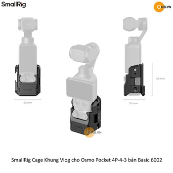 SmallRig Cage Khung Vlog cho Osmo Pocket 4P-4-3 bản Basic 6002